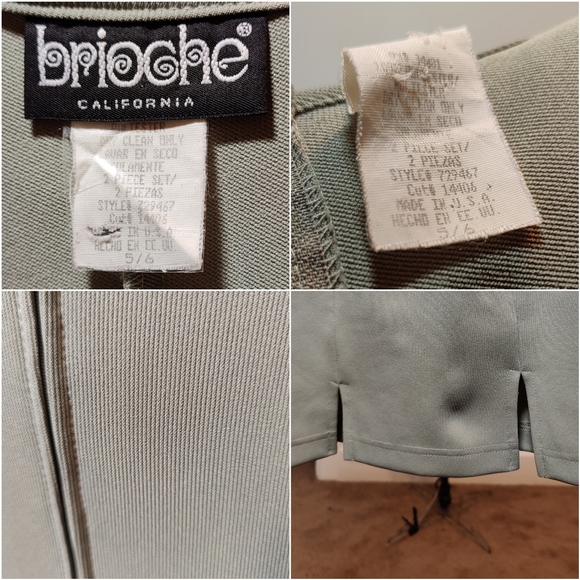 BRIOCHE CALIFORNIA Olive Green 2 Piece Set - Picture 11 of 11